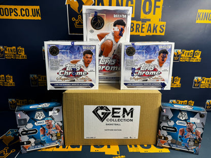 Best Deal - Basketball Break #1585 11-box SUNDAY MEGA - Gem collection - Topps Chrome- Mosaic mixer - random team break