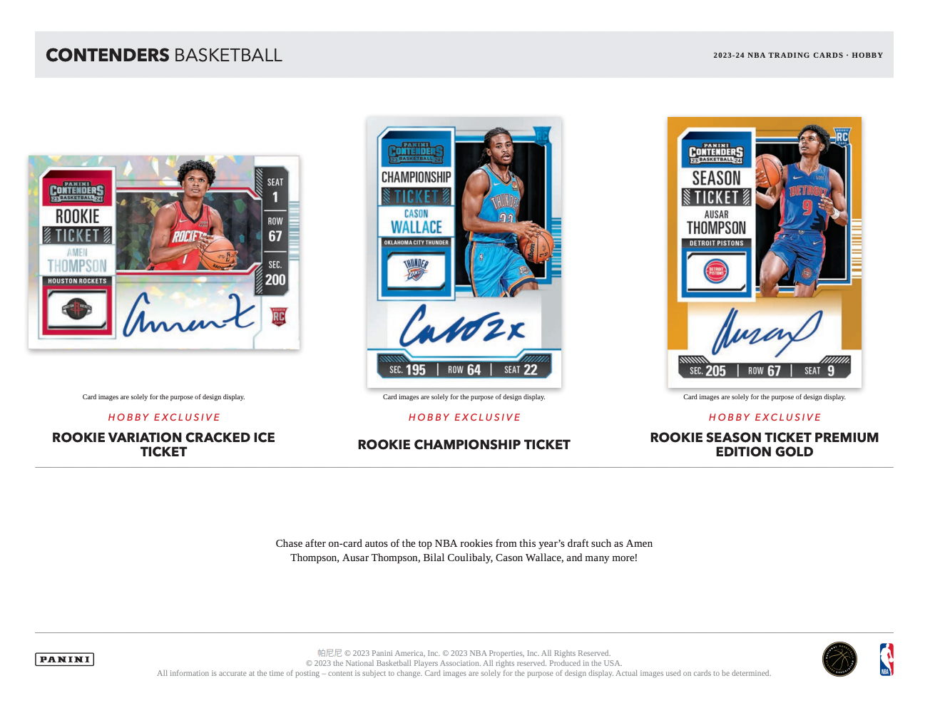 Best Deal - 2023/24 Panini Contenders Basketball Hobby Box