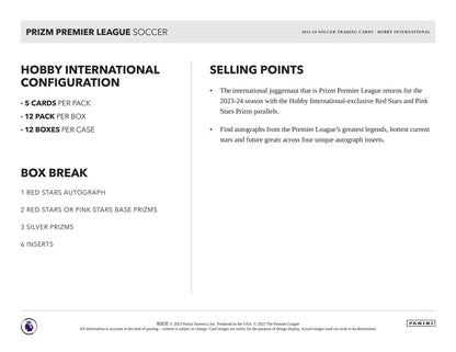 Best Deal - 2023-24 Panini Prizm Premier League Soccer Hobby International Box
