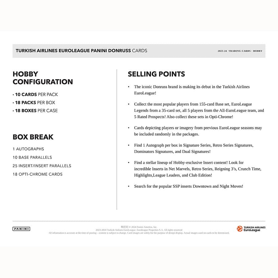 Best Deal - 2023-24 Panini Donruss Euroleague Basketball Hobby Box