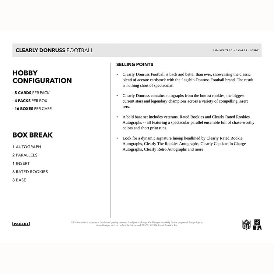 Best Deal - 2024 Clearly Donruss Football Hobby Box