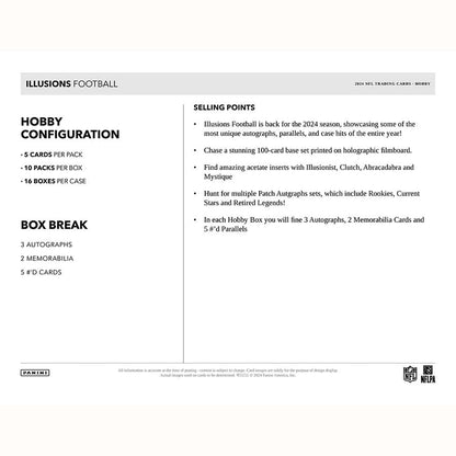 Best Deal - Panini Illusions Football 2024 Hobby Box