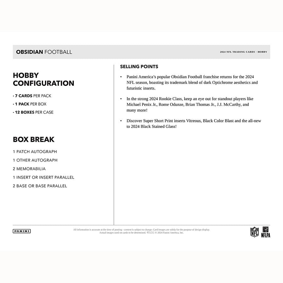 Best Deal - Panini Obsidian Football 2024 Hobby Box