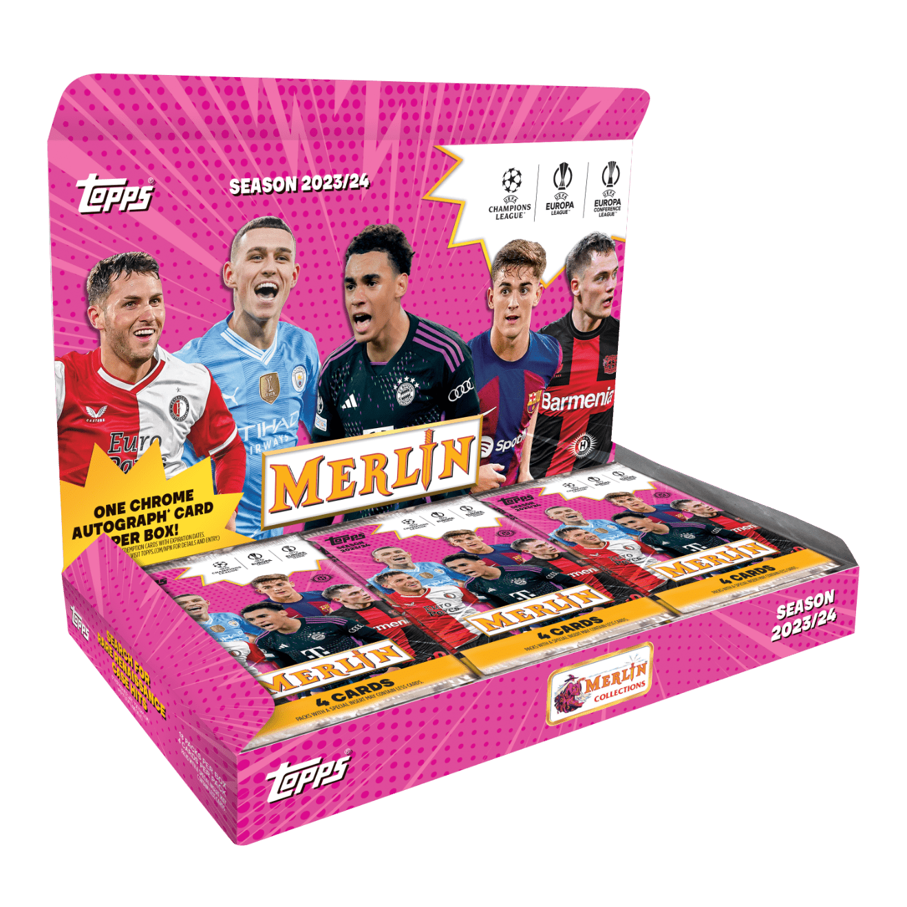 Best Deal - 2023-24 Topps UEFA Club Competitions Merlin Chrome Soccer Hobby Box