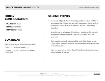 Best Deal - 2023/24 Panini Select Premier League EPL Soccer Hobby Box