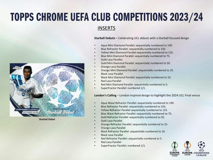 Best Deal - 2023-24 Topps Chrome UEFA Club Competitions Football Soccer Hobby Box