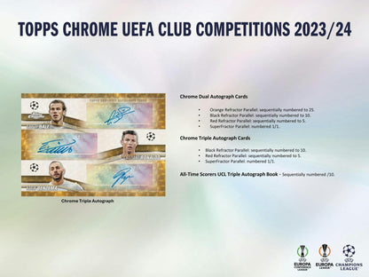 Best Deal - 2023-24 Topps Chrome UEFA Club Competitions Football Soccer Hobby Box