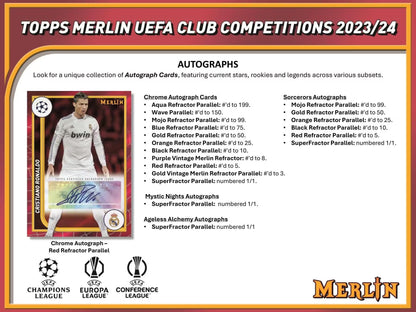 Best Deal - 2023-24 Topps UEFA Club Competitions Merlin Chrome Soccer Hobby Box