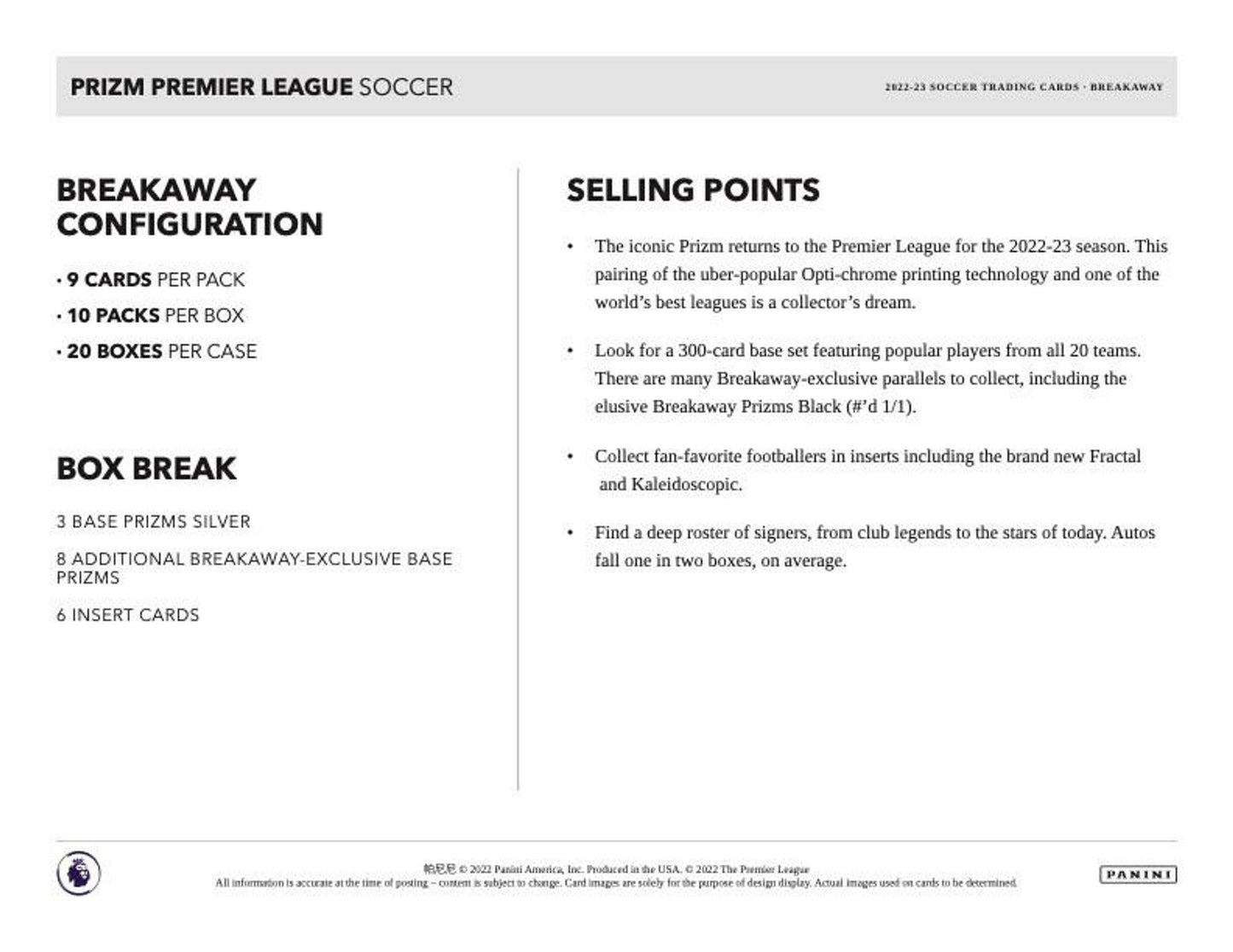 Best Deal - 2022-23 Panini Prizm Premier League Hobby H2 Breakaway Soccer Box